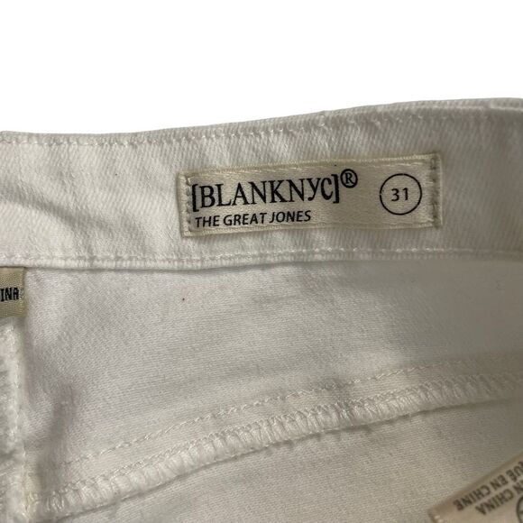 BLANKNYC WHITE THE GREAT JONES BUTTON FLY HIGH RISE SKINNY JEANS size 31 NEW! - Picture 2 of 11